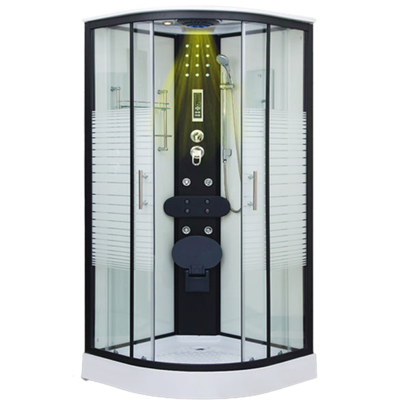 Tempered Glass Shower Stall Double Sliding Shower Stall with Header Seating Included Yes Clearhalo 'Bathroom Remodel & Bathroom Fixtures' 'Home Improvement' 'home_improvement' 'home_improvement_shower_stalls_enclosures' 'Shower Stalls & Enclosures' 'shower_stalls_enclosures' 'Showers & Bathtubs' 7129035