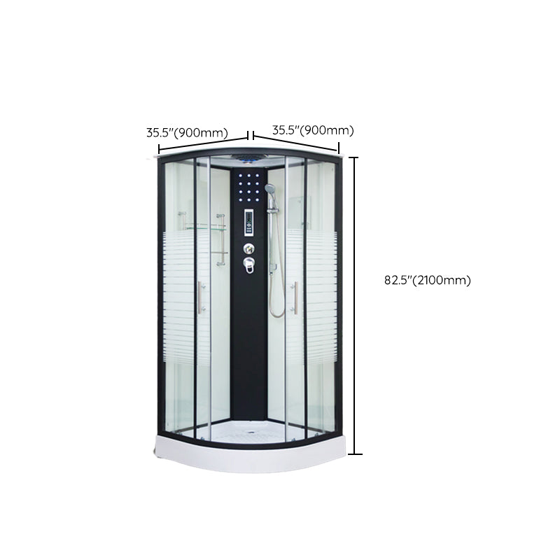 Tempered Glass Shower Stall Double Sliding Shower Stall with Header Clearhalo 'Bathroom Remodel & Bathroom Fixtures' 'Home Improvement' 'home_improvement' 'home_improvement_shower_stalls_enclosures' 'Shower Stalls & Enclosures' 'shower_stalls_enclosures' 'Showers & Bathtubs' 7129042