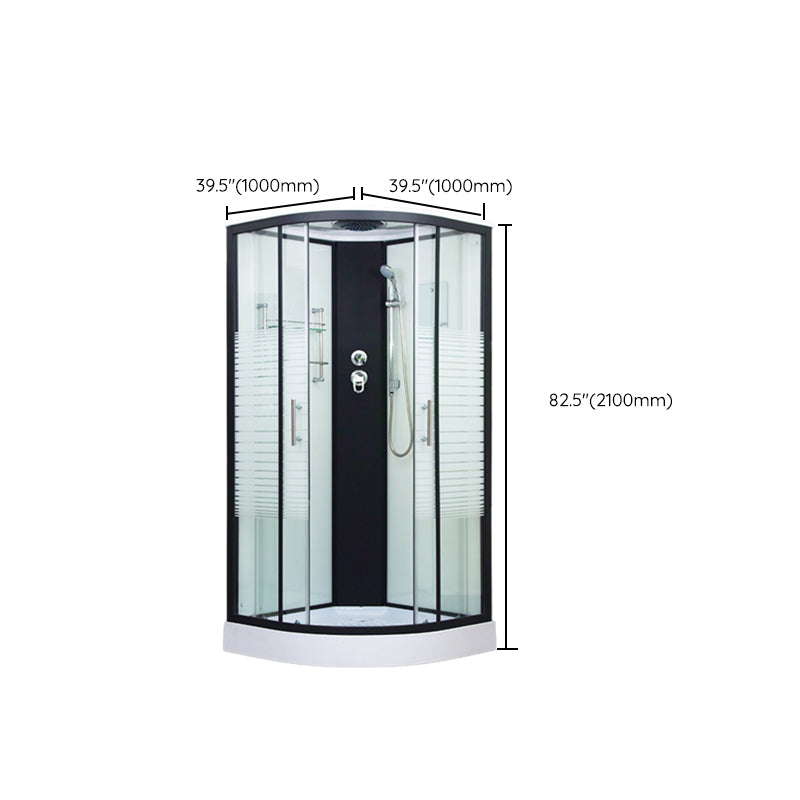 Tempered Glass Shower Stall Double Sliding Shower Stall with Header Clearhalo 'Bathroom Remodel & Bathroom Fixtures' 'Home Improvement' 'home_improvement' 'home_improvement_shower_stalls_enclosures' 'Shower Stalls & Enclosures' 'shower_stalls_enclosures' 'Showers & Bathtubs' 7129046