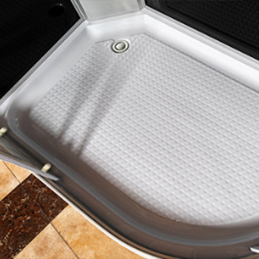 Rectangle Corner Shower Stall Semi-Frameless Double Sliding Shower Enclosure Clearhalo 'Bathroom Remodel & Bathroom Fixtures' 'Home Improvement' 'home_improvement' 'home_improvement_shower_stalls_enclosures' 'Shower Stalls & Enclosures' 'shower_stalls_enclosures' 'Showers & Bathtubs' 7129064