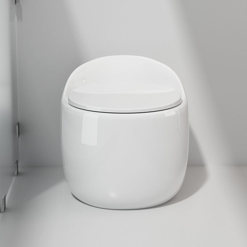 One Piece Toilet Modern Flush Toilet Floor Mounted Siphon Jet Urine Toilet 22"L x 28"W x 22"H White 12" Clearhalo 'Bathroom Remodel & Bathroom Fixtures' 'Home Improvement' 'home_improvement' 'home_improvement_toilets' 'Toilets & Bidets' 'Toilets' 7130537