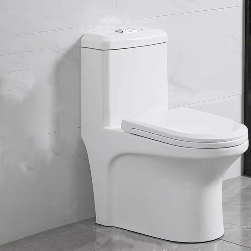 One Piece Toilet Modern Flush Toilet Floor Mounted Siphon Jet Urine Toilet 14"L x 26"W x 30"H White Clearhalo 'Bathroom Remodel & Bathroom Fixtures' 'Home Improvement' 'home_improvement' 'home_improvement_toilets' 'Toilets & Bidets' 'Toilets' 7130550
