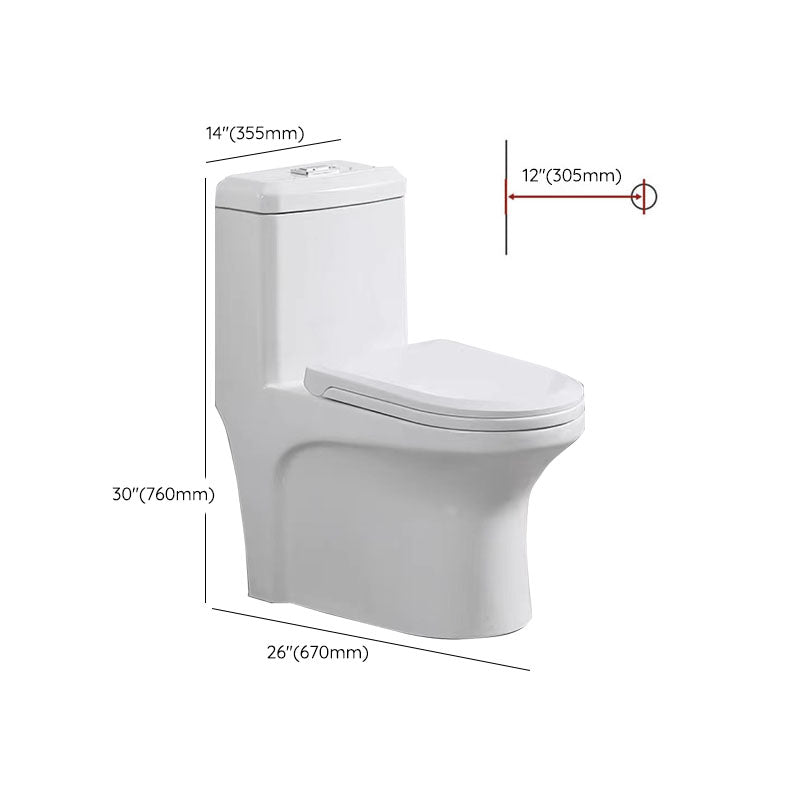One Piece Toilet Modern Flush Toilet Floor Mounted Siphon Jet Urine Toilet Clearhalo 'Bathroom Remodel & Bathroom Fixtures' 'Home Improvement' 'home_improvement' 'home_improvement_toilets' 'Toilets & Bidets' 'Toilets' 7130557
