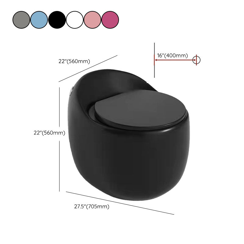 One Piece Toilet Modern Flush Toilet Floor Mounted Siphon Jet Urine Toilet Clearhalo 'Bathroom Remodel & Bathroom Fixtures' 'Home Improvement' 'home_improvement' 'home_improvement_toilets' 'Toilets & Bidets' 'Toilets' 7130564