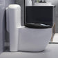 Traditional Toilet Bowl One Piece Toilet Floor Mounted Siphon Jet Flush Toilet 17"L x 29"W x 30"H White Black 12" Clearhalo 'Bathroom Remodel & Bathroom Fixtures' 'Home Improvement' 'home_improvement' 'home_improvement_toilets' 'Toilets & Bidets' 'Toilets' 7130611
