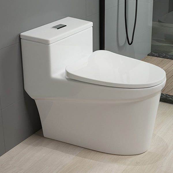 Traditional Toilet Bowl One Piece Toilet Floor Mounted Siphon Jet Flush Toilet 17"L x 28"W x 25"H White Clearhalo 'Bathroom Remodel & Bathroom Fixtures' 'Home Improvement' 'home_improvement' 'home_improvement_toilets' 'Toilets & Bidets' 'Toilets' 7130623