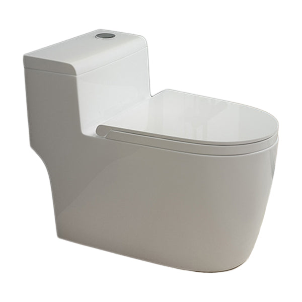 Traditional Toilet Bowl One Piece Toilet Floor Mounted Siphon Jet Flush Toilet Clearhalo 'Bathroom Remodel & Bathroom Fixtures' 'Home Improvement' 'home_improvement' 'home_improvement_toilets' 'Toilets & Bidets' 'Toilets' 7130626