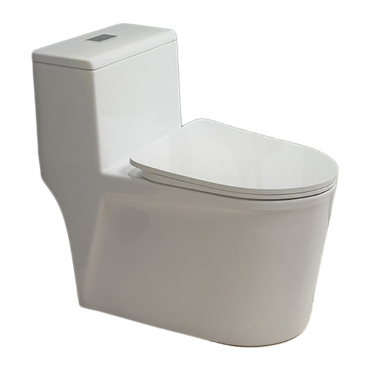 Traditional Toilet Bowl One Piece Toilet Floor Mounted Siphon Jet Flush Toilet Clearhalo 'Bathroom Remodel & Bathroom Fixtures' 'Home Improvement' 'home_improvement' 'home_improvement_toilets' 'Toilets & Bidets' 'Toilets' 7130630