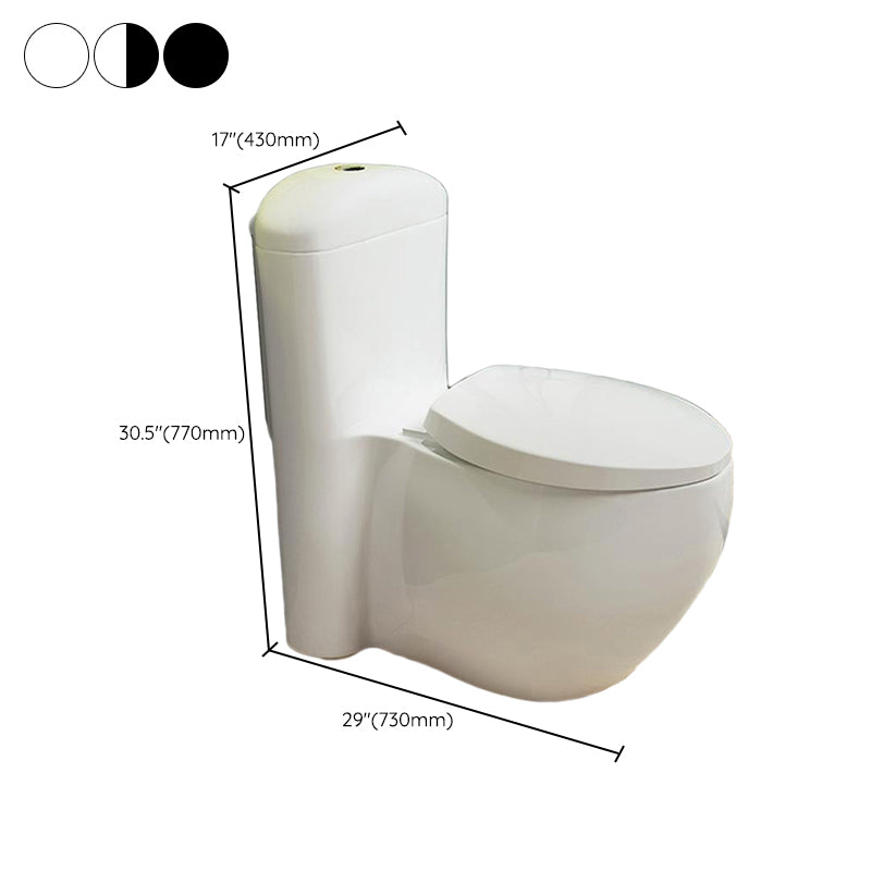 Traditional Toilet Bowl One Piece Toilet Floor Mounted Siphon Jet Flush Toilet Clearhalo 'Bathroom Remodel & Bathroom Fixtures' 'Home Improvement' 'home_improvement' 'home_improvement_toilets' 'Toilets & Bidets' 'Toilets' 7130633