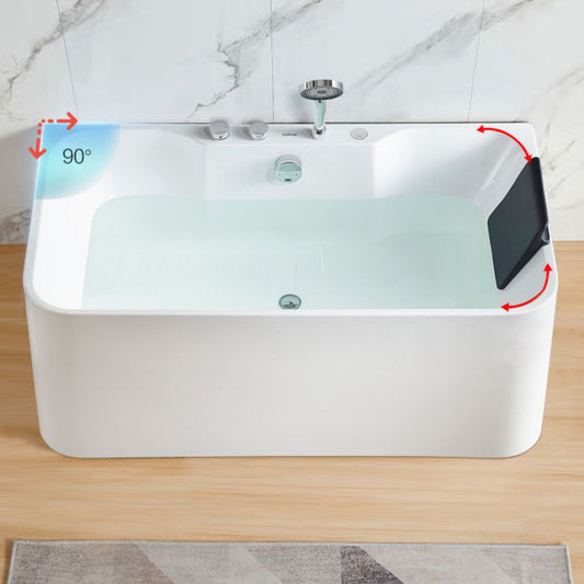 Modern Soaking Bathtub Antique Finish Rectangular Back to Wall Bath Tub Clearhalo 'Bathroom Remodel & Bathroom Fixtures' 'Bathtubs' 'Home Improvement' 'home_improvement' 'home_improvement_bathtubs' 'Showers & Bathtubs' 7132693