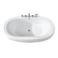 Freestanding Bath Acrylic Soaking White Heater Included Bathtub Massage Not Included Tub with Silver 5-Piece Set Clearhalo 'Bathroom Remodel & Bathroom Fixtures' 'Bathtubs' 'Home Improvement' 'home_improvement' 'home_improvement_bathtubs' 'Showers & Bathtubs' 7132700