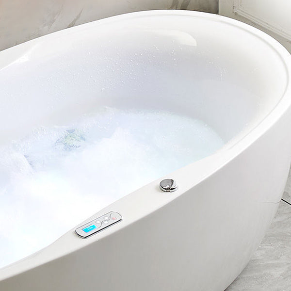 Freestanding Bath Acrylic Soaking White Heater Included Bathtub Clearhalo 'Bathroom Remodel & Bathroom Fixtures' 'Bathtubs' 'Home Improvement' 'home_improvement' 'home_improvement_bathtubs' 'Showers & Bathtubs' 7132709
