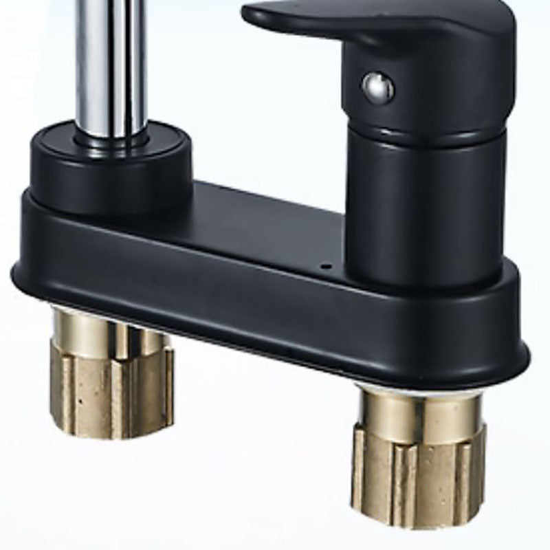 Modern Vessel Sink Bathroom Faucet Swivel Spout 2 Hole Faucets with Pull down Sprayer Clearhalo 'bathroom_sink_faucets' 'Conjunta de Baño y Conjunta de Grifo' 'Coronamiento de Baño y Dispositivo de Baño' 'Grifo del lavabo del baño' 'Hogar' 'home_improvement' 'home_improvement_bathroom_sink_faucets' 'Mejoras para el hogar' 7132913