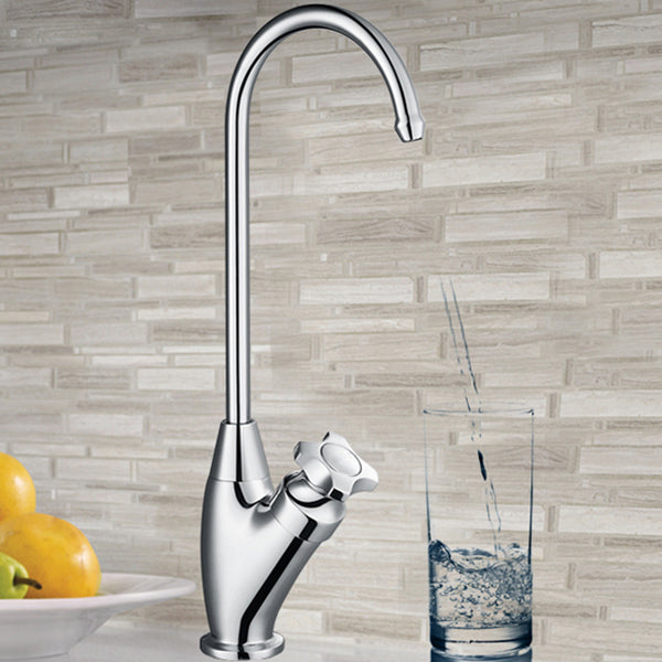 Gooseneck Kitchen Sink Faucet Swivel Spout Drinking Water Dispenser Clearhalo 'Home Improvement' 'home_improvement' 'home_improvement_kitchen_faucets' 'Kitchen Faucets' 'Kitchen Remodel & Kitchen Fixtures' 'Kitchen Sinks & Faucet Components' 'kitchen_faucets' 7132964
