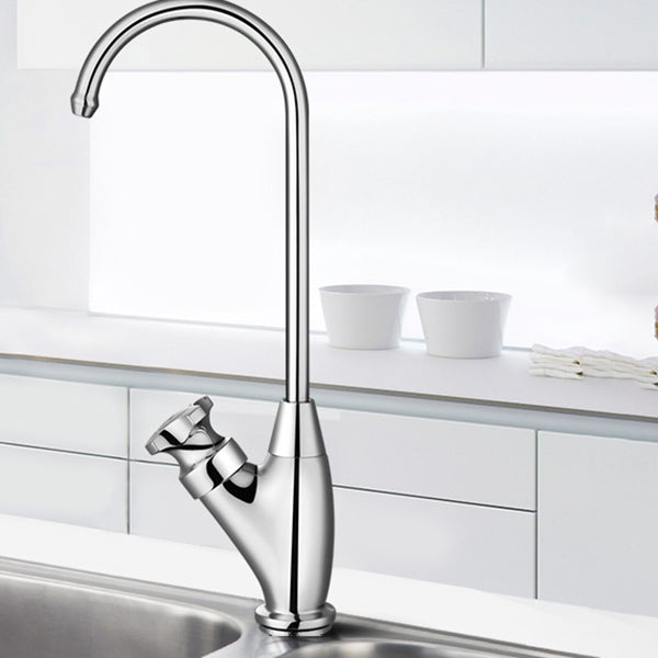 Gooseneck Kitchen Sink Faucet Swivel Spout Drinking Water Dispenser Clearhalo 'Home Improvement' 'home_improvement' 'home_improvement_kitchen_faucets' 'Kitchen Faucets' 'Kitchen Remodel & Kitchen Fixtures' 'Kitchen Sinks & Faucet Components' 'kitchen_faucets' 7132965