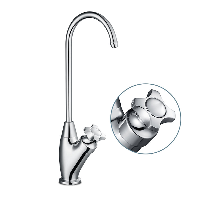 Gooseneck Kitchen Sink Faucet Swivel Spout Drinking Water Dispenser Clearhalo 'Home Improvement' 'home_improvement' 'home_improvement_kitchen_faucets' 'Kitchen Faucets' 'Kitchen Remodel & Kitchen Fixtures' 'Kitchen Sinks & Faucet Components' 'kitchen_faucets' 7132966