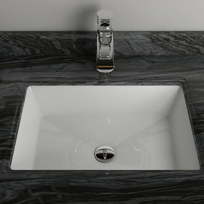 Modern Porcelain Bathroom Sink in White with Overflow Undermount Sink Clearhalo 'Bathroom Remodel & Bathroom Fixtures' 'Bathroom Sinks & Faucet Components' 'Bathroom Sinks' 'bathroom_sink' 'Home Improvement' 'home_improvement' 'home_improvement_bathroom_sink' 7133505