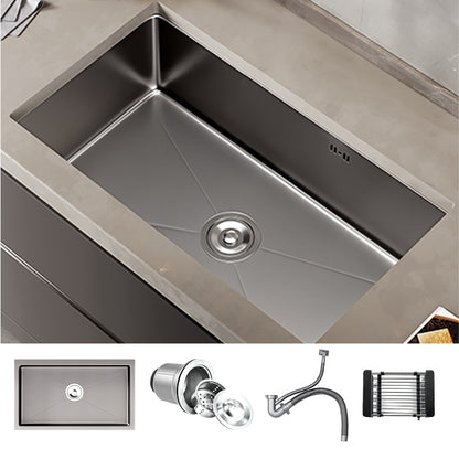 Kitchen Sink Noise-cancelling Design Modern Style Drop-In Kitchen Sink Sink Only None Clearhalo 'Home Improvement' 'home_improvement' 'home_improvement_kitchen_sinks' 'Kitchen Remodel & Kitchen Fixtures' 'Kitchen Sinks & Faucet Components' 'Kitchen Sinks' 'kitchen_sinks' 7133556