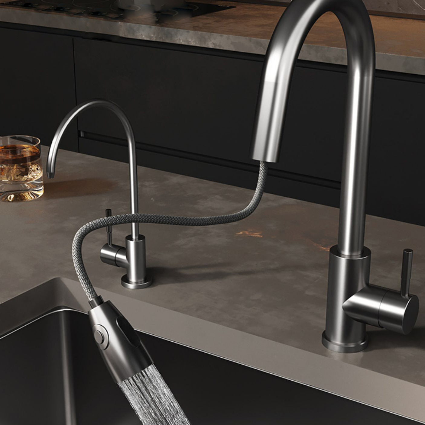 Kitchen Sink Noise-cancelling Design Modern Style Drop-In Kitchen Sink Clearhalo 'Home Improvement' 'home_improvement' 'home_improvement_kitchen_sinks' 'Kitchen Remodel & Kitchen Fixtures' 'Kitchen Sinks & Faucet Components' 'Kitchen Sinks' 'kitchen_sinks' 7133560