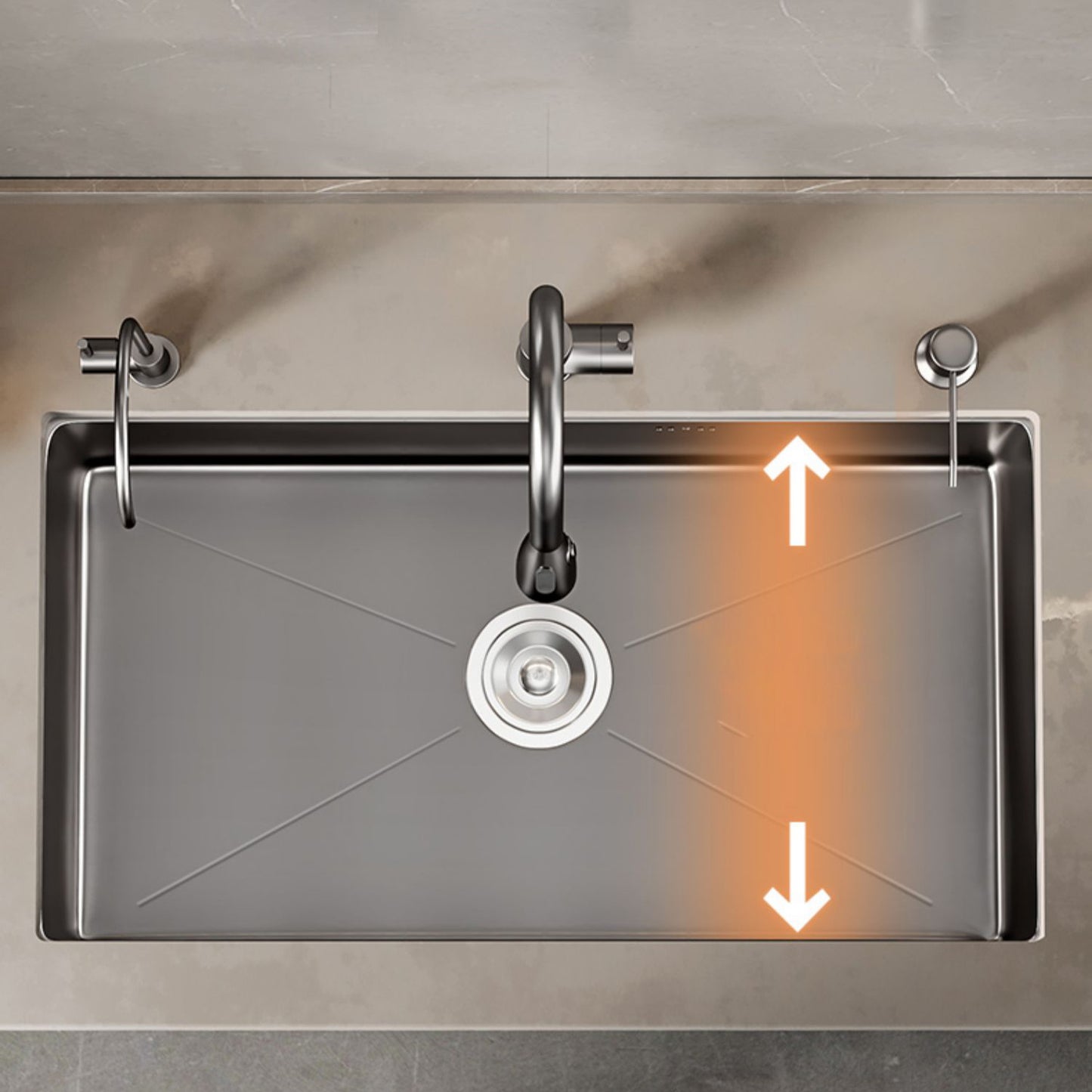 Kitchen Sink Noise-cancelling Design Modern Style Drop-In Kitchen Sink Clearhalo 'Home Improvement' 'home_improvement' 'home_improvement_kitchen_sinks' 'Kitchen Remodel & Kitchen Fixtures' 'Kitchen Sinks & Faucet Components' 'Kitchen Sinks' 'kitchen_sinks' 7133566