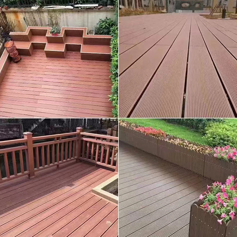 Contemporary Hardwood Deck Tiles Wire brushed Engineered Plank Flooring Clearhalo 'Flooring 'Hardwood Flooring' 'hardwood_flooring' 'Home Improvement' 'home_improvement' 'home_improvement_hardwood_flooring' Walls and Ceiling' 7133690