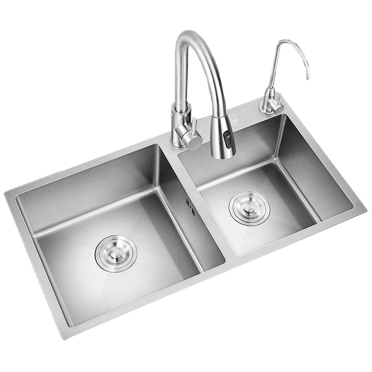 Modern Style Kitchen Sink Overflow Hole Design Drop-In Kitchen Sink Clearhalo 'Home Improvement' 'home_improvement' 'home_improvement_kitchen_sinks' 'Kitchen Remodel & Kitchen Fixtures' 'Kitchen Sinks & Faucet Components' 'Kitchen Sinks' 'kitchen_sinks' 7134234