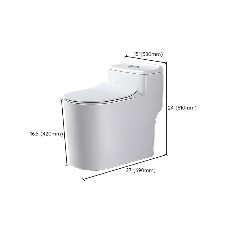 Modern Toilet Bowl One Piece Toilet Floor Mounted Siphon Jet Toilet Clearhalo 'Bathroom Remodel & Bathroom Fixtures' 'Home Improvement' 'home_improvement' 'home_improvement_toilets' 'Toilets & Bidets' 'Toilets' 7139583