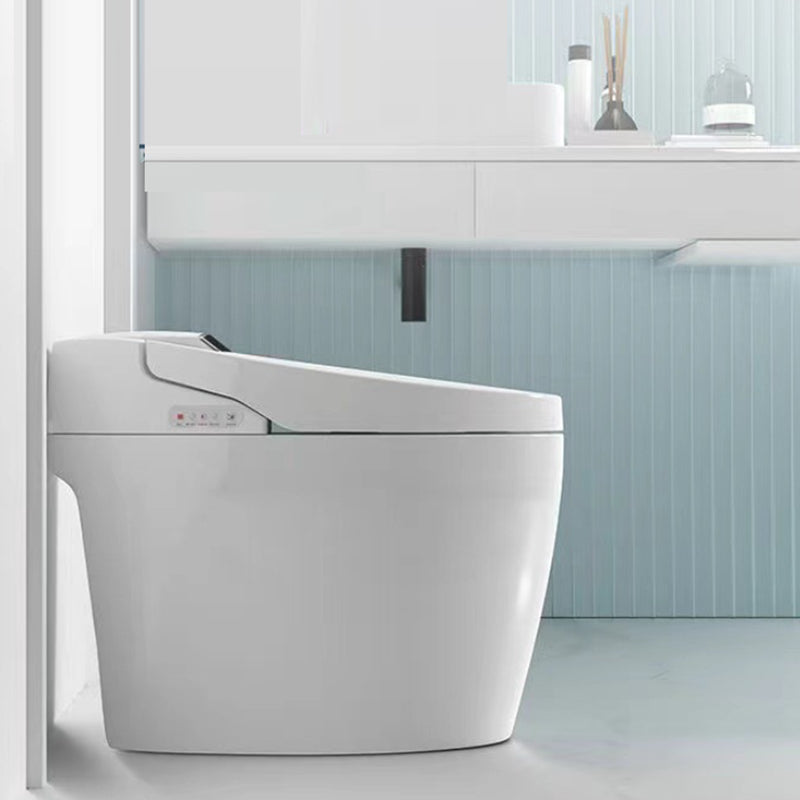 Modern Floor Mounted Flush Toilet White Siphon Jet Toilet Bowl with Seat for Washroom Clearhalo 'Bathroom Remodel & Bathroom Fixtures' 'Home Improvement' 'home_improvement' 'home_improvement_toilets' 'Toilets & Bidets' 'Toilets' 7139643