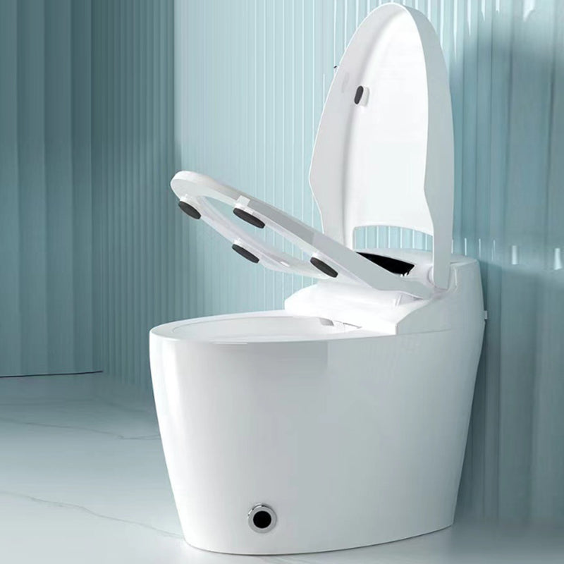 Modern Floor Mounted Flush Toilet White Siphon Jet Toilet Bowl with Seat for Washroom Heating Seat Ring （Standard ) Clearhalo 'Bathroom Remodel & Bathroom Fixtures' 'Home Improvement' 'home_improvement' 'home_improvement_toilets' 'Toilets & Bidets' 'Toilets' 7139645