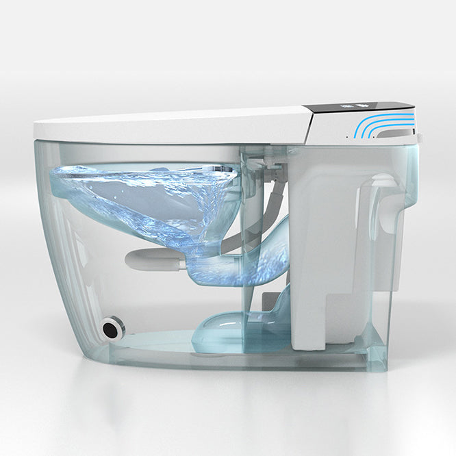 Modern ABS Toilet Bowl One Piece Toilet Floor Mounted Flush Toilet Clearhalo 'Bathroom Remodel & Bathroom Fixtures' 'Home Improvement' 'home_improvement' 'home_improvement_toilets' 'Toilets & Bidets' 'Toilets' 7139661