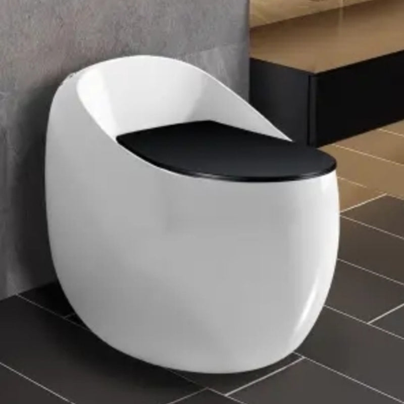 Modern Floor Mounted Flush Toilet Seat Included Urine Toilet for Bathroom Black Clearhalo 'Bathroom Remodel & Bathroom Fixtures' 'Home Improvement' 'home_improvement' 'home_improvement_toilets' 'Toilets & Bidets' 'Toilets' 7139675