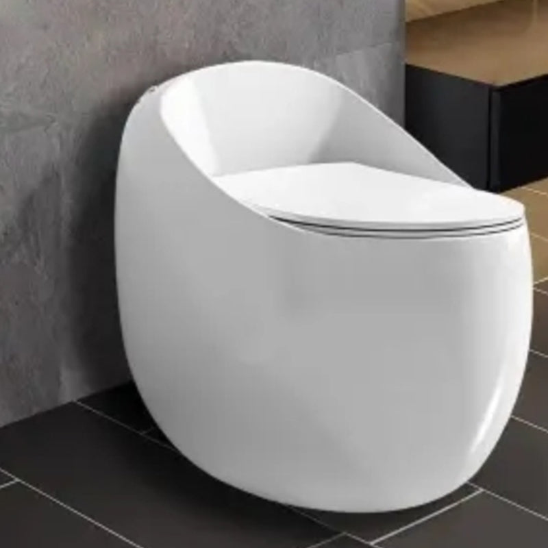 Modern Floor Mounted Flush Toilet Seat Included Urine Toilet for Bathroom White 12" Clearhalo 'Bathroom Remodel & Bathroom Fixtures' 'Home Improvement' 'home_improvement' 'home_improvement_toilets' 'Toilets & Bidets' 'Toilets' 7139677