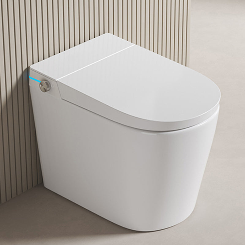 Modern Floor Mounted Toilet Bowl Porcelain Siphon Jet Flush Toilet Manual Lid (Standard) Clearhalo 'Bathroom Remodel & Bathroom Fixtures' 'Home Improvement' 'home_improvement' 'home_improvement_toilets' 'Toilets & Bidets' 'Toilets' 7139688