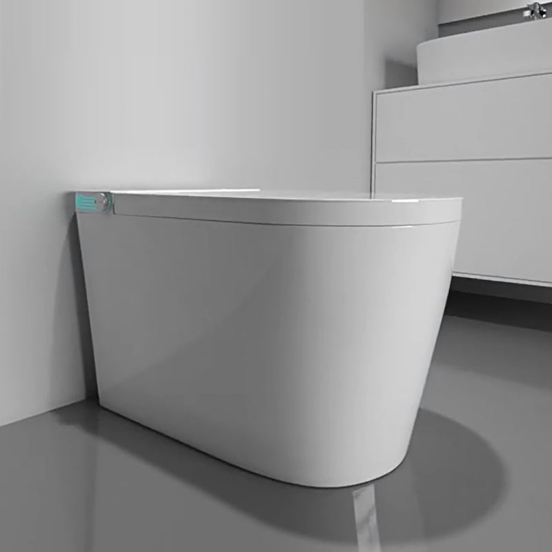 Modern Floor Mount Flush Toilet Heated Seat Included White Toilet Bowl for Washroom Automatic Lid( Top Configuration) 12" Clearhalo 'Bathroom Remodel & Bathroom Fixtures' 'Home Improvement' 'home_improvement' 'home_improvement_toilets' 'Toilets & Bidets' 'Toilets' 7139702