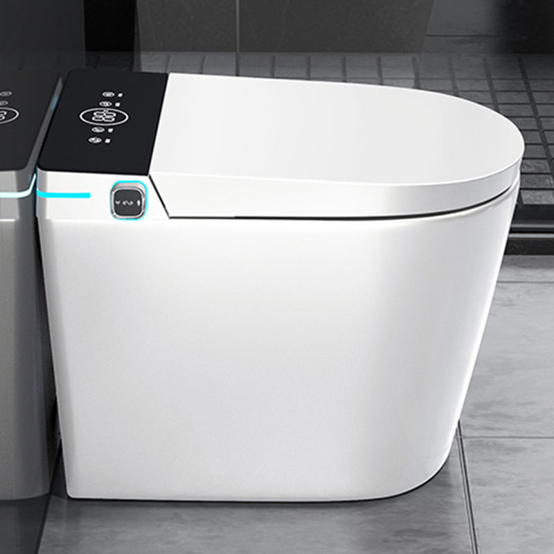 Modern Floor Mount Flush Toilet Siphon Jet Urine Toilet with Slow Close Seat for Washroom White Clearhalo 'Bathroom Remodel & Bathroom Fixtures' 'Home Improvement' 'home_improvement' 'home_improvement_toilets' 'Toilets & Bidets' 'Toilets' 7139741