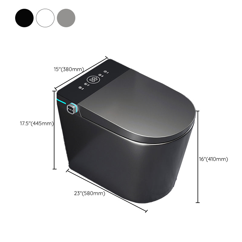 Modern Floor Mount Flush Toilet Siphon Jet Urine Toilet with Slow Close Seat for Washroom Clearhalo 'Bathroom Remodel & Bathroom Fixtures' 'Home Improvement' 'home_improvement' 'home_improvement_toilets' 'Toilets & Bidets' 'Toilets' 7139752