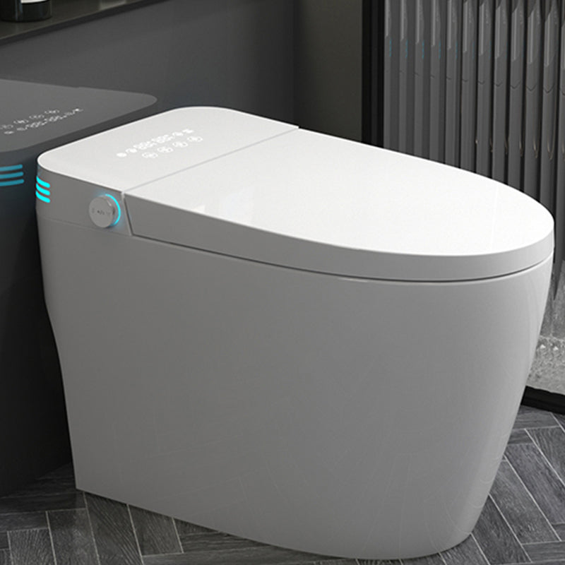 Modern Floor Mount Flush Toilet Siphon Jet Urine Toilet with Heated Seat for Washroom White Clearhalo 'Bathroom Remodel & Bathroom Fixtures' 'Home Improvement' 'home_improvement' 'home_improvement_toilets' 'Toilets & Bidets' 'Toilets' 7139785