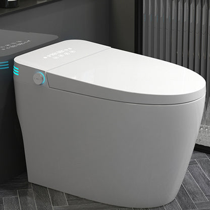 Modern Floor Mount Flush Toilet Siphon Jet Urine Toilet with Heated Seat for Washroom White Clearhalo 'Bathroom Remodel & Bathroom Fixtures' 'Home Improvement' 'home_improvement' 'home_improvement_toilets' 'Toilets & Bidets' 'Toilets' 7139785