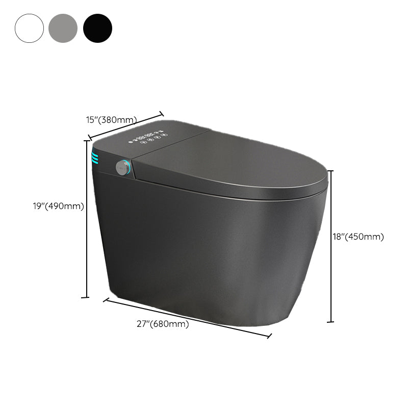 Modern Floor Mount Flush Toilet Siphon Jet Urine Toilet with Heated Seat for Washroom Clearhalo 'Bathroom Remodel & Bathroom Fixtures' 'Home Improvement' 'home_improvement' 'home_improvement_toilets' 'Toilets & Bidets' 'Toilets' 7139794