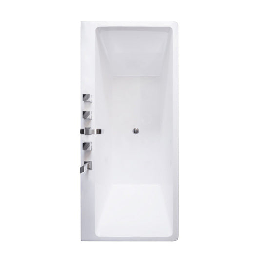 Acrylic Drop in Rectangular Bath Modern Soaking White Bathtub Clearhalo 'Bathroom Remodel & Bathroom Fixtures' 'Bathtubs' 'Home Improvement' 'home_improvement' 'home_improvement_bathtubs' 'Showers & Bathtubs' 7139834