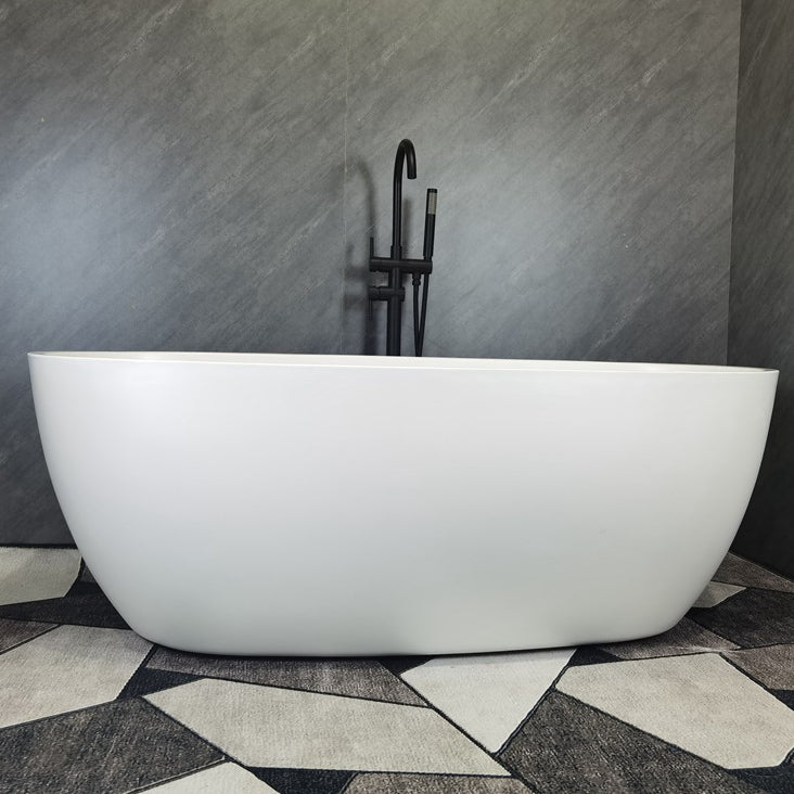Acrylic Freestanding Soaking Bathtub Antique Finish Oval Modern Bath Tub Clearhalo 'Bathroom Remodel & Bathroom Fixtures' 'Bathtubs' 'Home Improvement' 'home_improvement' 'home_improvement_bathtubs' 'Showers & Bathtubs' 7139925