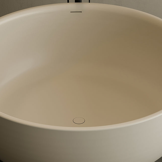 Antique Finish Soaking Bathtub Stand Alone Round Modern Bath Tub Clearhalo 'Bathroom Remodel & Bathroom Fixtures' 'Bathtubs' 'Home Improvement' 'home_improvement' 'home_improvement_bathtubs' 'Showers & Bathtubs' 7140014