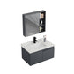Wall Mounted Bathroom Vanity Modern Metal Vanity Set with Sink Included Vanity & Faucet & Mirror Cabinet 31"L x 19"W x 16"H Clearhalo 'Bathroom Remodel & Bathroom Fixtures' 'Bathroom Vanities' 'bathroom_vanities' 'Home Improvement' 'home_improvement' 'home_improvement_bathroom_vanities' 7145479
