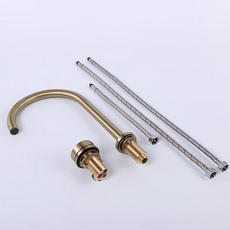 Vessel Sink Bathroom Faucet Knob Handle Swivel Spout High-Arc Vessel Faucet Clearhalo 'Bathroom Remodel & Bathroom Fixtures' 'Bathroom Sink Faucets' 'Bathroom Sinks & Faucet Components' 'bathroom_sink_faucets' 'Home Improvement' 'home_improvement' 'home_improvement_bathroom_sink_faucets' 7147122