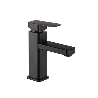 Vessel Sink Bathroom Faucet Lever Handle Low Arc Vessel Faucet Black 6.9" Supply Lines Not Included
