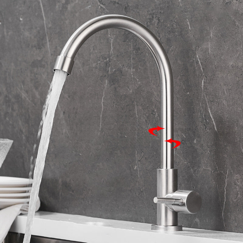 Modern Bridge Faucet Stainless Steel Swivel Spout Spray Kitchen Faucet Clearhalo 'Home Improvement' 'home_improvement' 'home_improvement_kitchen_faucets' 'Kitchen Faucets' 'Kitchen Remodel & Kitchen Fixtures' 'Kitchen Sinks & Faucet Components' 'kitchen_faucets' 7147292