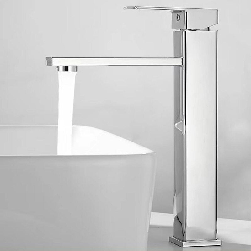 Modern Bridge Faucet Stainless Steel Swivel Spout Spray Kitchen Faucet Silver Tall Square Faucet Hot Cold Water Dispensers Clearhalo 'Home Improvement' 'home_improvement' 'home_improvement_kitchen_faucets' 'Kitchen Faucets' 'Kitchen Remodel & Kitchen Fixtures' 'Kitchen Sinks & Faucet Components' 'kitchen_faucets' 7147293