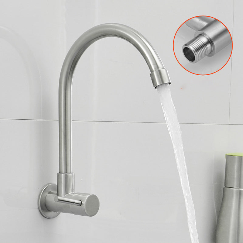 Modern Bridge Faucet Stainless Steel Swivel Spout Spray Kitchen Faucet Clearhalo 'Home Improvement' 'home_improvement' 'home_improvement_kitchen_faucets' 'Kitchen Faucets' 'Kitchen Remodel & Kitchen Fixtures' 'Kitchen Sinks & Faucet Components' 'kitchen_faucets' 7147302
