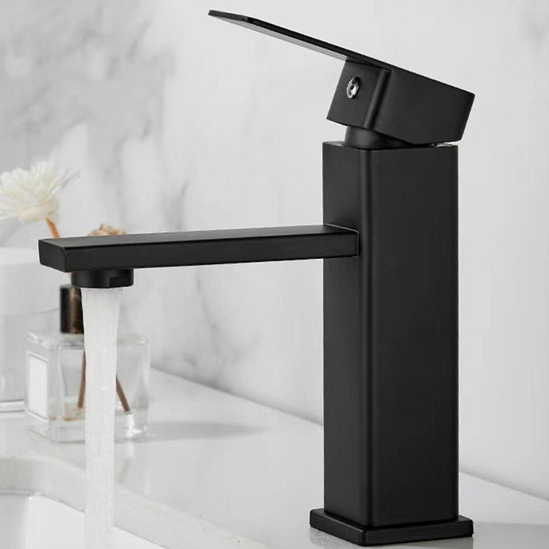 Modern Bridge Faucet Stainless Steel Swivel Spout Spray Kitchen Faucet Black Square Faucet Hot Cold Water Dispensers Clearhalo 'Home Improvement' 'home_improvement' 'home_improvement_kitchen_faucets' 'Kitchen Faucets' 'Kitchen Remodel & Kitchen Fixtures' 'Kitchen Sinks & Faucet Components' 'kitchen_faucets' 7147303
