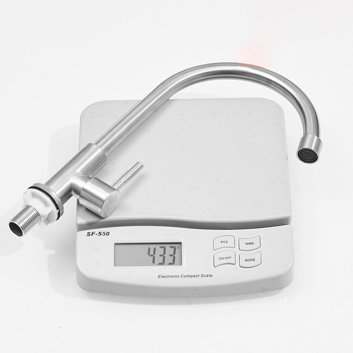 Modern Bridge Faucet Stainless Steel Swivel Spout Spray Kitchen Faucet Clearhalo 'Home Improvement' 'home_improvement' 'home_improvement_kitchen_faucets' 'Kitchen Faucets' 'Kitchen Remodel & Kitchen Fixtures' 'Kitchen Sinks & Faucet Components' 'kitchen_faucets' 7147309